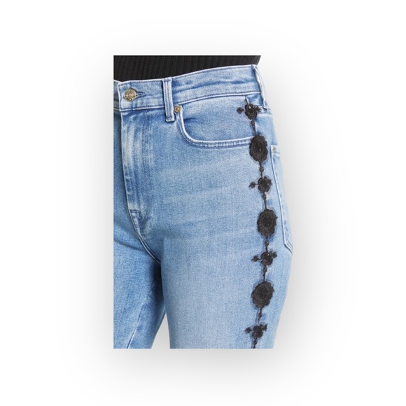 7FAM 7 for all Mankind Luxe Vintage ☻︎ High Sequin Embroidery Skinny Jeans ☻︎ 24 - Picture 2 of 16